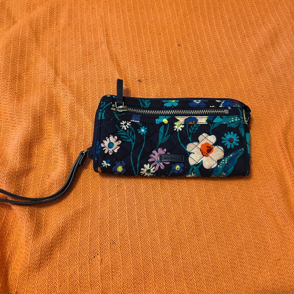 Vera Bradley Floral Wristlet - Black